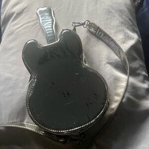 Kids Guitar-Shaped Black Bag